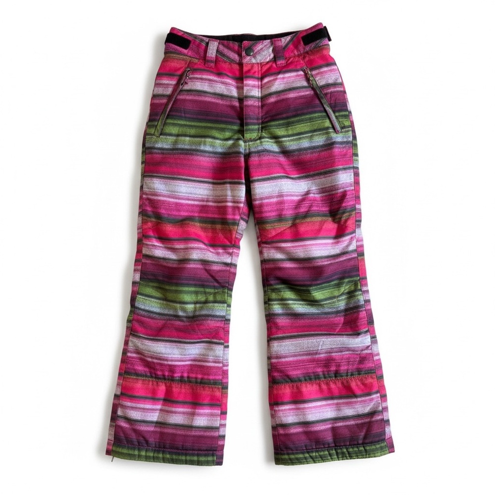 Jupa Kids Waterproof Snow Pants Girls Insulated Ski Snowboard Pink Stripes 12